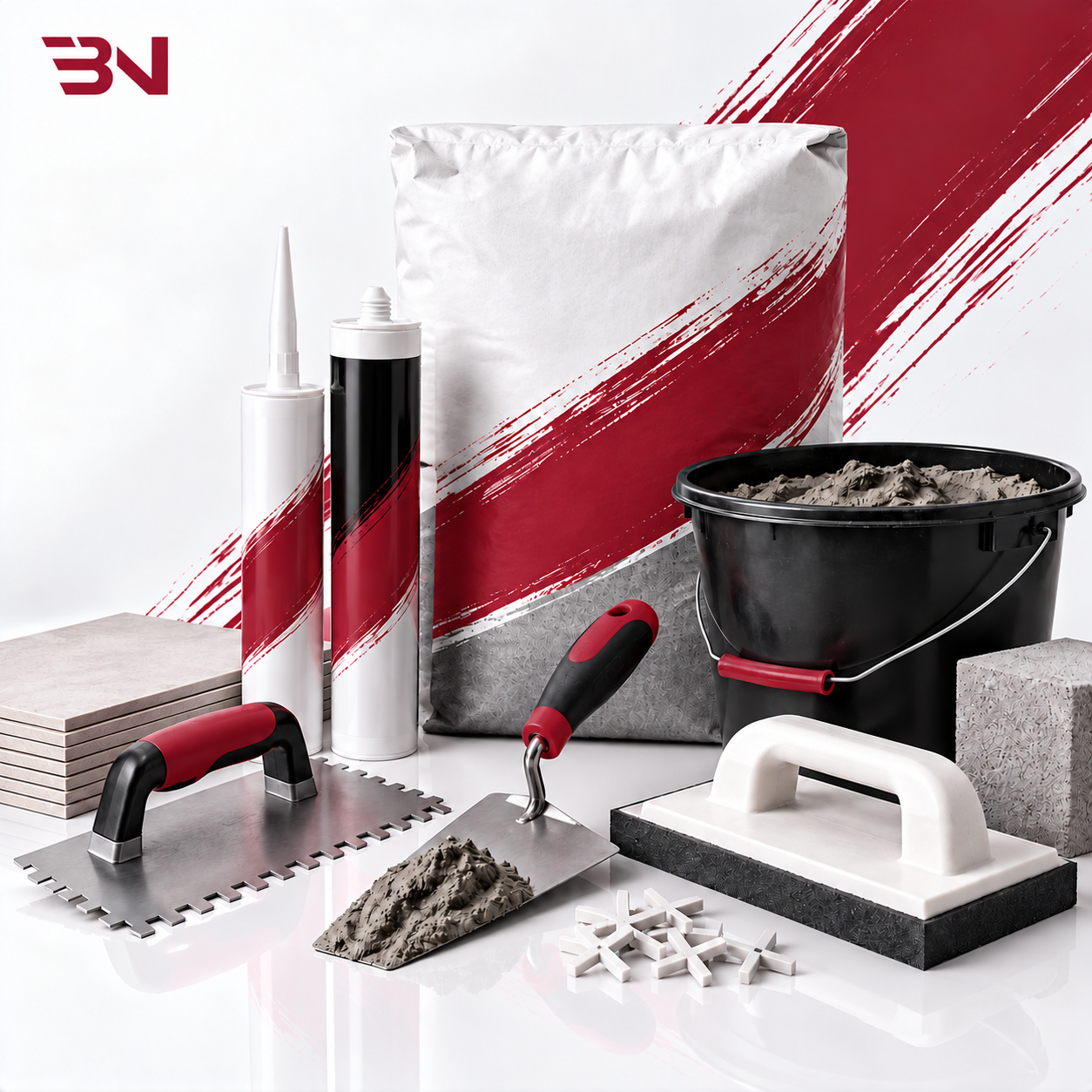 Mortiers, colles et produits de chantier